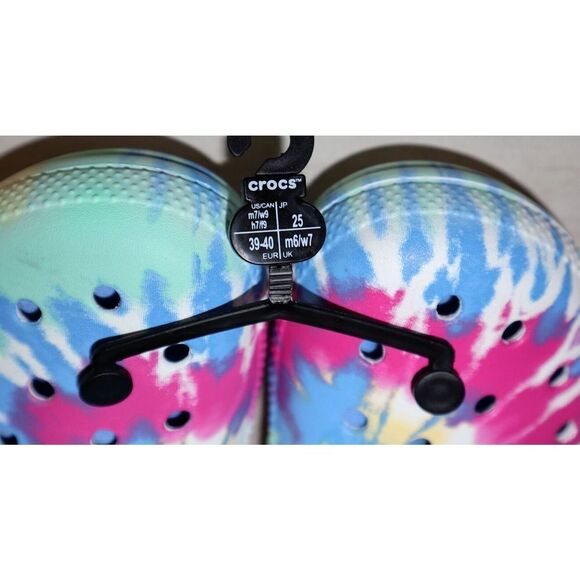 Crocs 206341-4SO Unisex Sz Men's 7 Women's Sz 9 Tie Dye Classic Lined Clogs - Picture 6 of 6